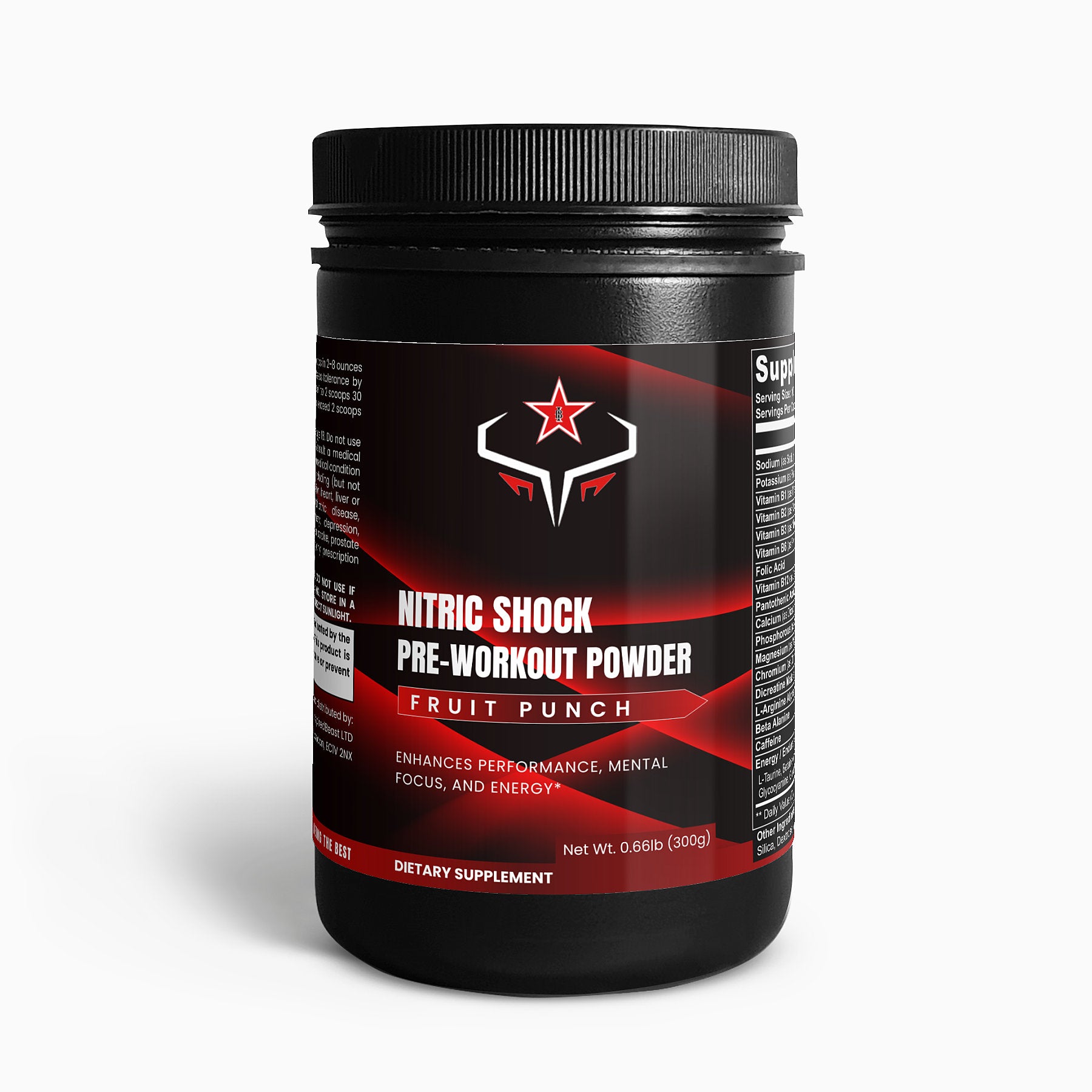 Nitric Shock Pre-Workout Powder (Fruit Punch)